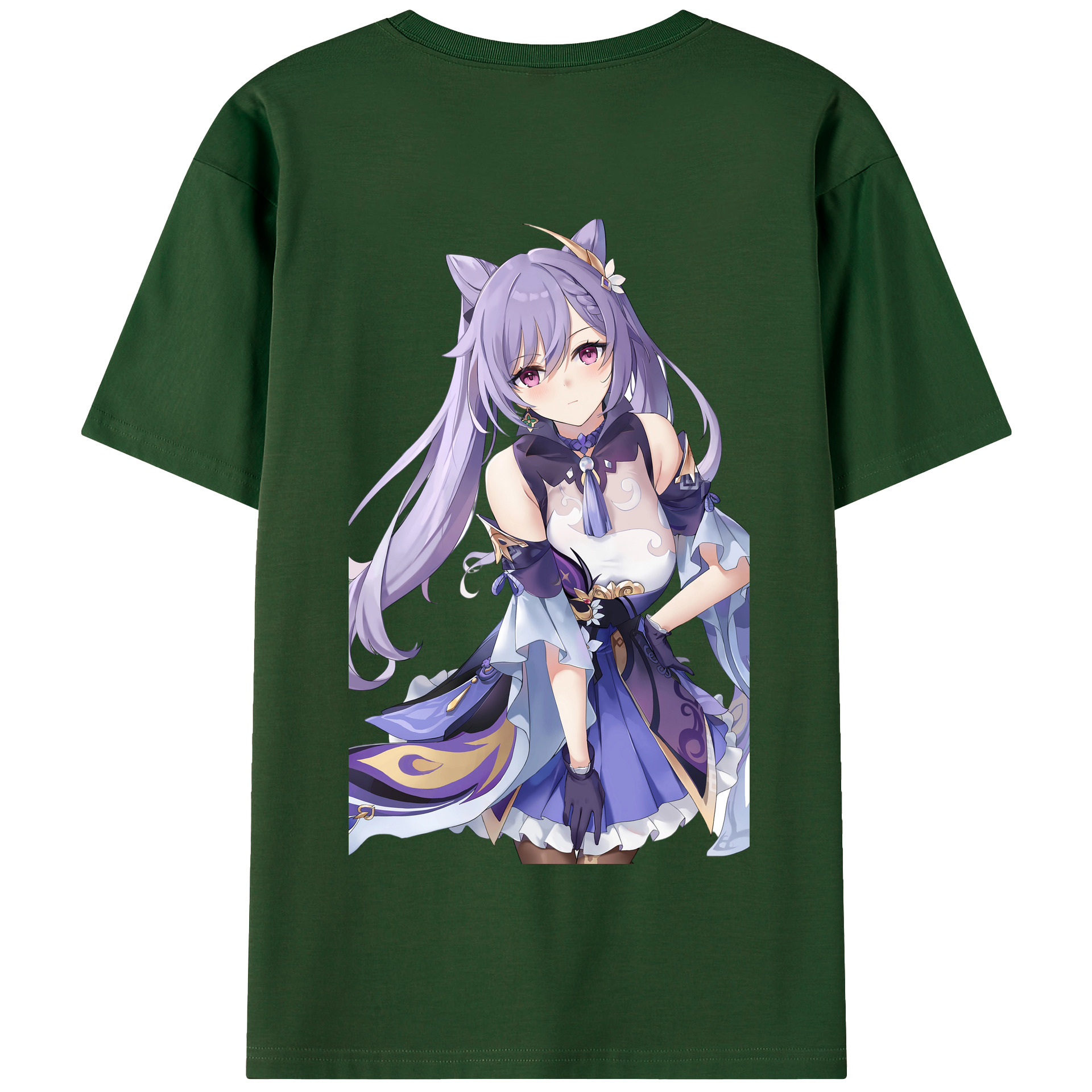 げんし神 刻晴 こくせい genshin Kokusei 綿100％半袖Tシャツ（背面プリント）